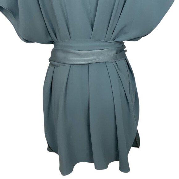 MM LaFleur Selena Top XL Waterfall Blue Sleeveless Tunic Tie Sash Quiet Luxury - Picture 10 of 13